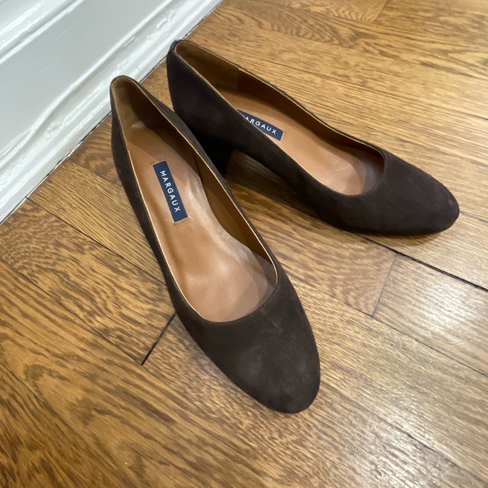 Brown suede Margaux The Heel EUC 37M (US 7)